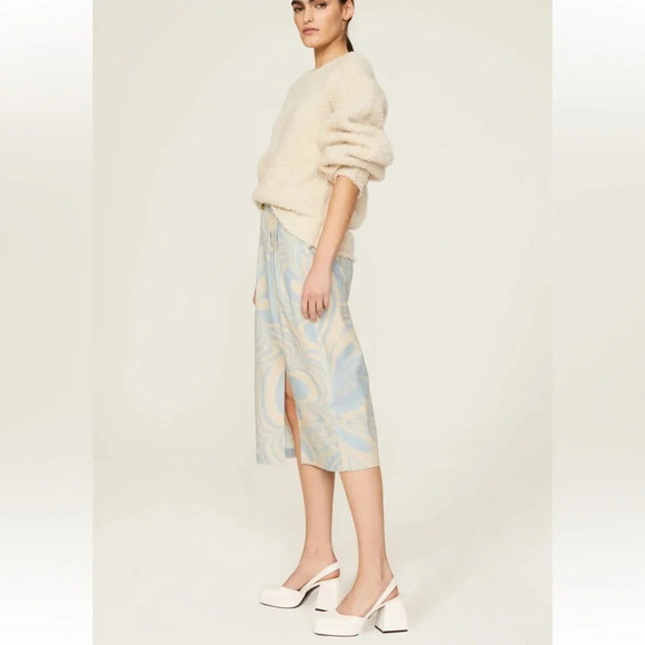 NWT Untitled in Motion Kandran Midi Skirt Nuva Sky - Picture 2 of 8